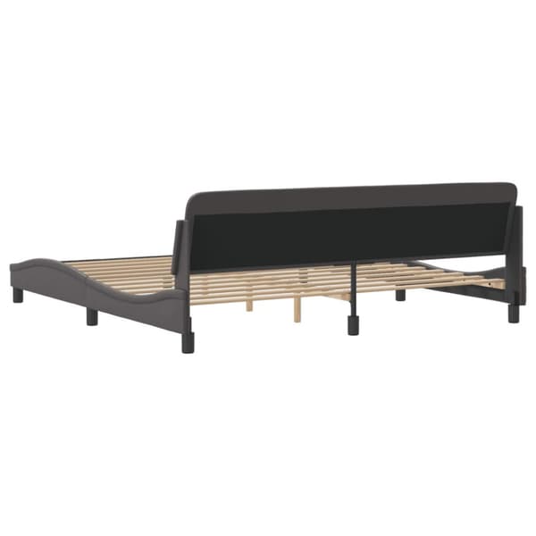 Bed Frame "Dover" Grey 200x200 cm Faux Leather
