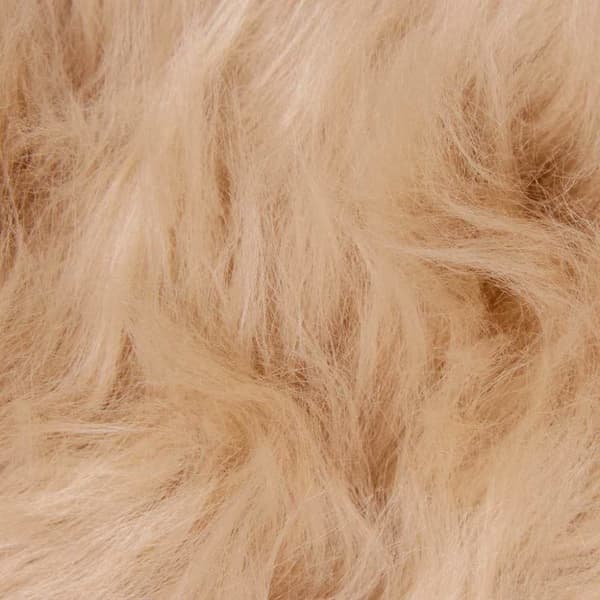Fuskfäll matta TAFALLA Beige 80 x 200 cm Polyester