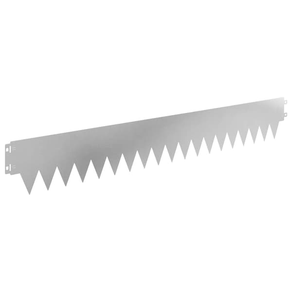 Kant för gräsmatta 10 pcs 103 x 15 cm metall Silver