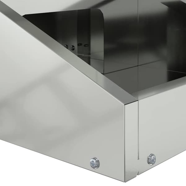 Rådjur Foderautomat Silver 28 x 30 x 80 cm Galvaniserat Stål