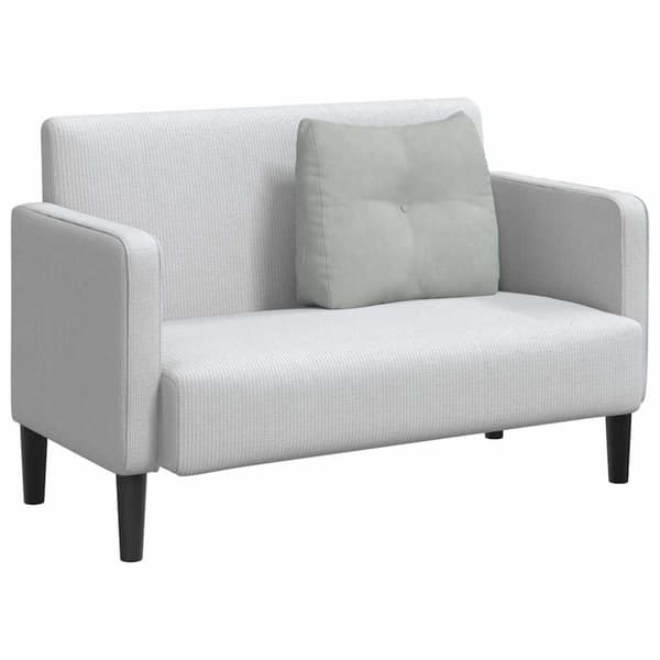 Ryggkudde Ljusgrå 60 x 24 x 50 cm Sammet