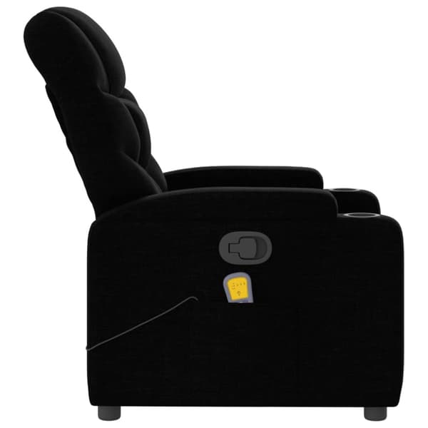 Massagefåtölj svart tyg