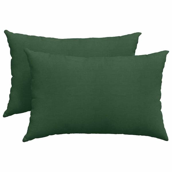 Sofakuddar 2 pcs Mörkgrön 60 x 40 cm Kordread tyg