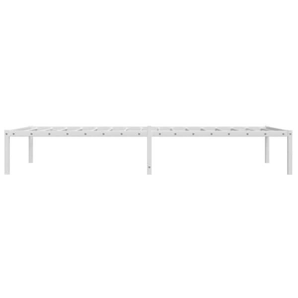 Sängram metall vit 107x203 cm