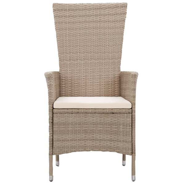 Matgrupp för trädgården med dynor 3 delar beige