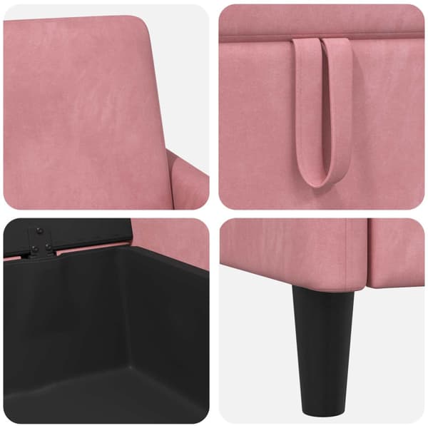 Soffa med förvaring Rosa 72 x 78 x 87 cm Polyester