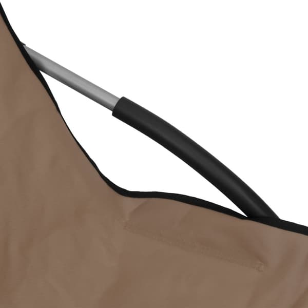 Hopfällbara strandstolar 2 st taupe tyg