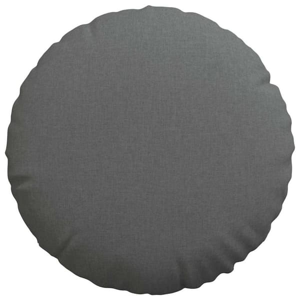 Sittkuddar 2 pcs Mörkgrå Ø50 x 19 cm tyg