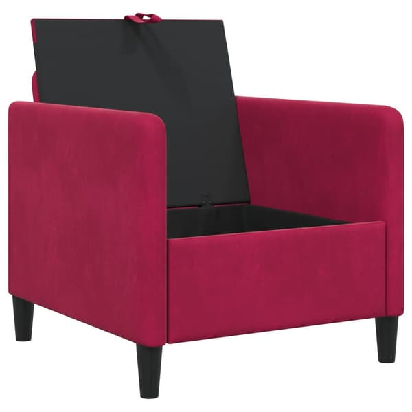 Soffa med förvaring Vinröd 72 x 78 x 87 cm Polyester