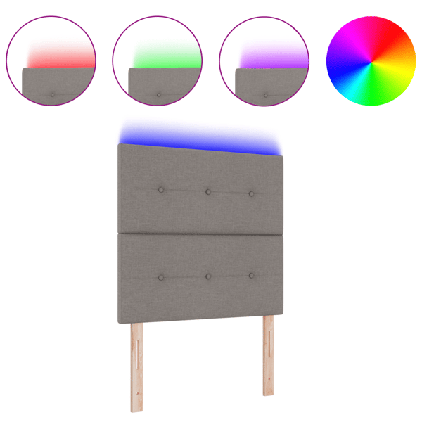 LED huvuddyna Taupe tyg