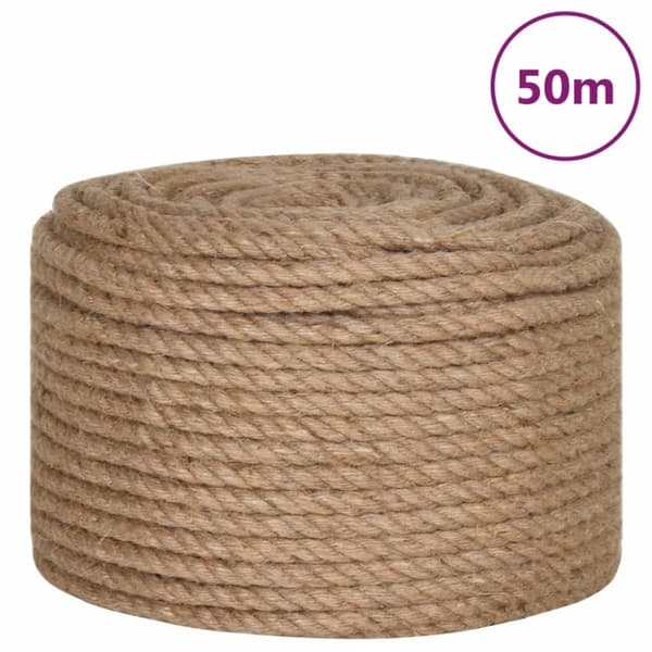 Juterep 50 m långt 12 mm tjockt