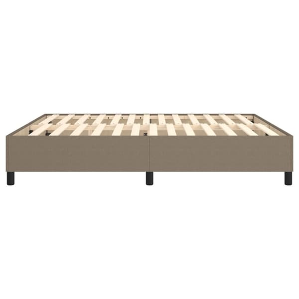 Boxspring-sängram taupe 160x200 cm tyg