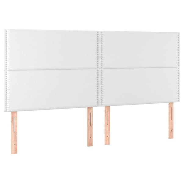 Ramsäng med madrass vit 200x200 cm konstläder