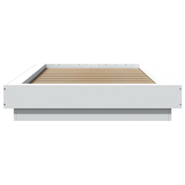 Sängram vit 90x200 cm konstruerat trä