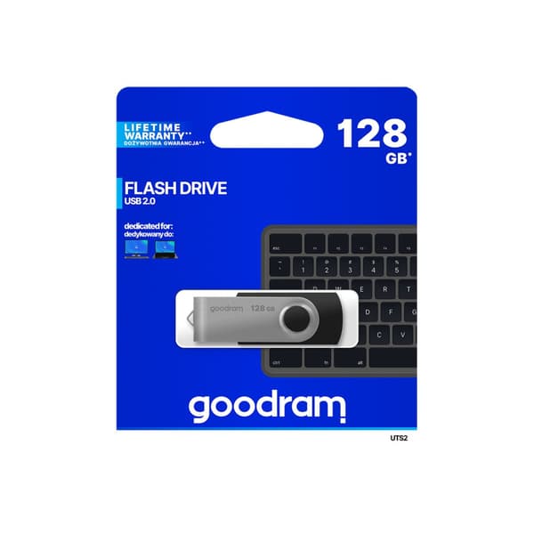 GOODRAM UTS2 - USB flash-enhet - 128 GB