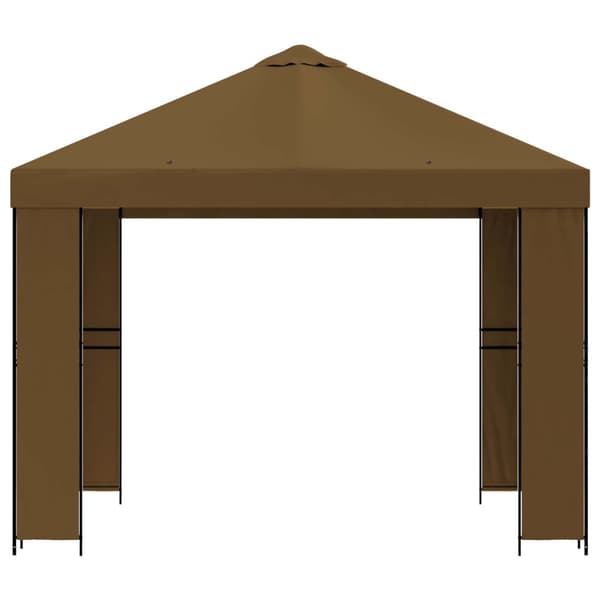 Paviljong 3 x 3 m Taupe Polyester och Stål 190