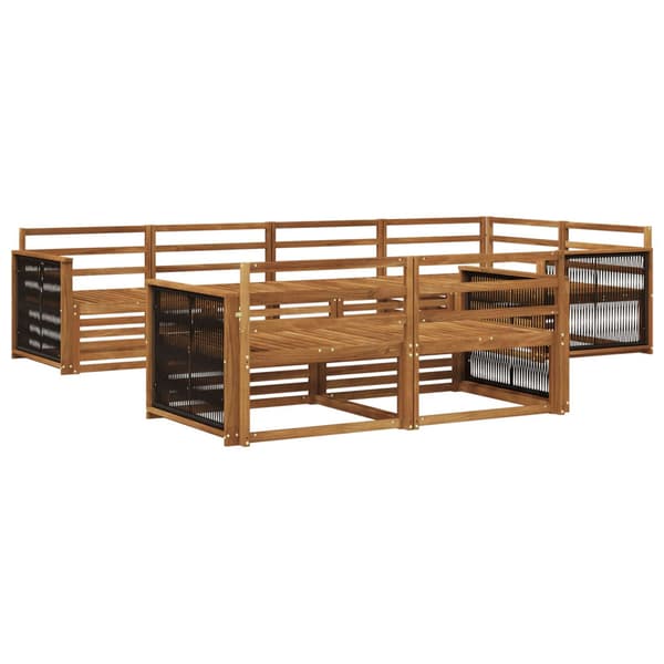 Utomhussoffset 7 pcs Naturlig