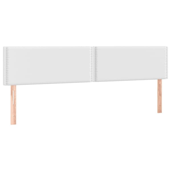 Ramsäng med madrass vit 200x200 cm konstläder