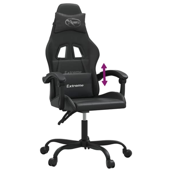 Gamingstol svart konstläder