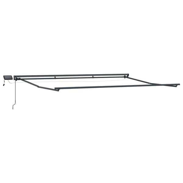 Manuell markisram med LED-lampor Kräm 4,5 × 3,5 m