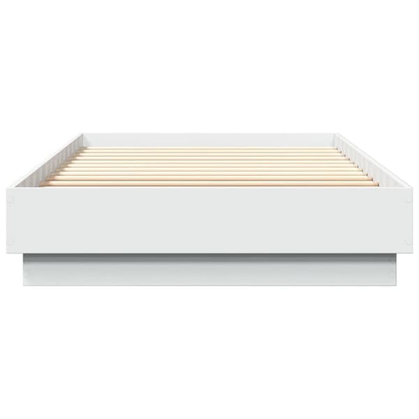 Sängram vit 100x200 cm konstruerad trä
