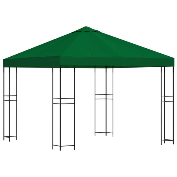 Paviljong 3 x 3 m Grön Polyester och Stål 190 gsm