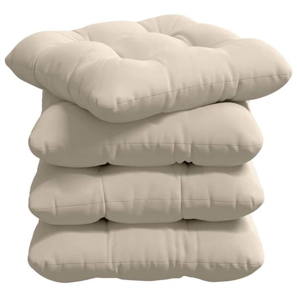 Sittkuddar 4 pcs Beige 40 x 40 cm Mikrofiber Tyg