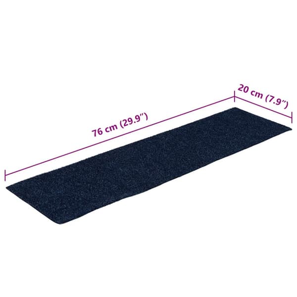 Trappmattor självhäftande 30 st 76x20 cm marinblå rektangulära