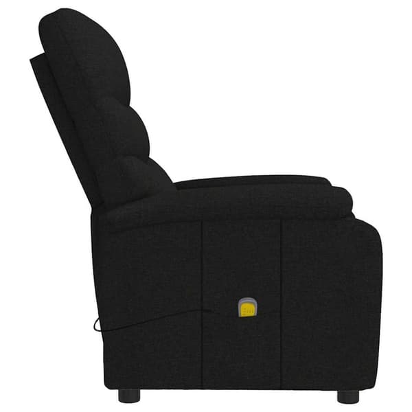 Massagefåtölj svart tyg