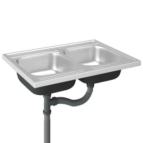 Dubbla diskhoar silver 800x600x155 mm rostfritt stål