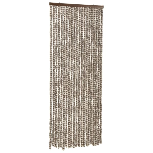 Insektsdraperi taupe och vit 56x185 cm chenille
