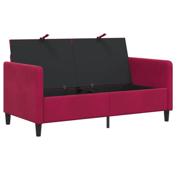 Soffa med förvaring Vinröd 152 x 78 x 87 cm Polyester