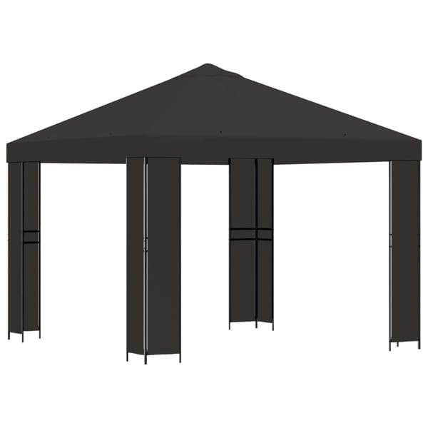 Paviljong 3 x 3 m Antracit Polyester och Stål 190