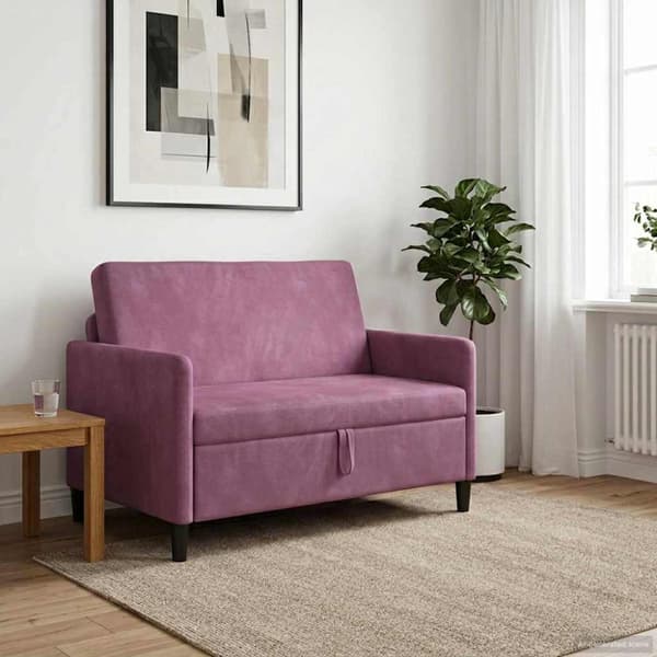 Soffa med förvaring Lila 122 x 78 x 87 cm Polyester