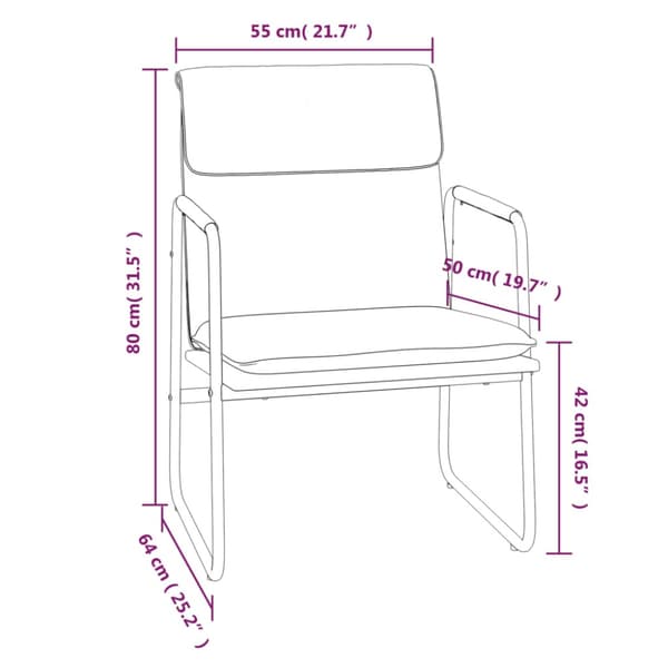 Loungestol grå 55x64x80 cm konstläder
