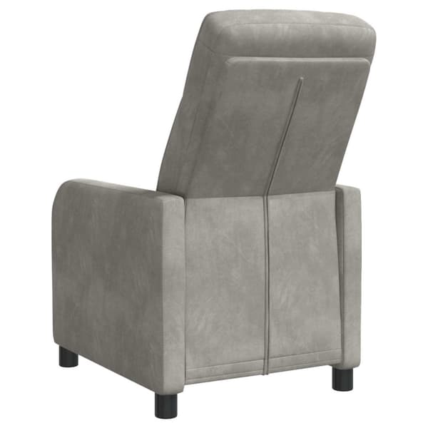 Recliner Ljusgrå Sammet (V)