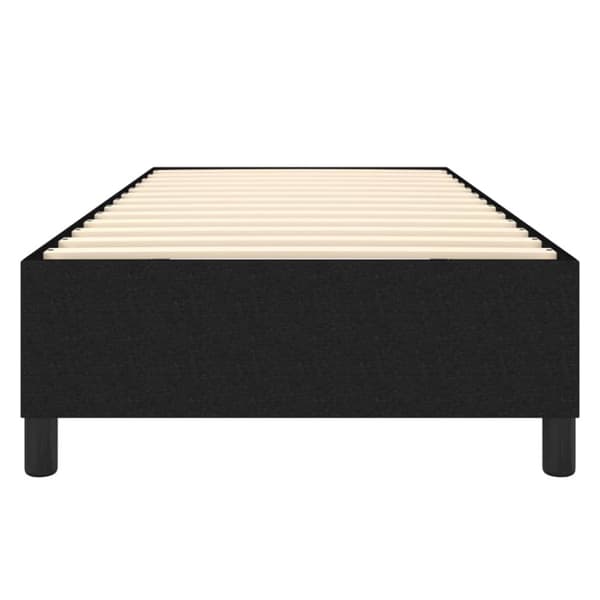 Boxspring-sängram svart 90x190cm tyg