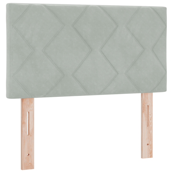 LED huvuddyna Ljusgrå 80 cm Sammet