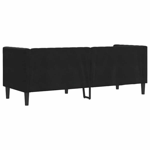 Soffa Svart 194 x 74,5 x 70,5 cm Sammet