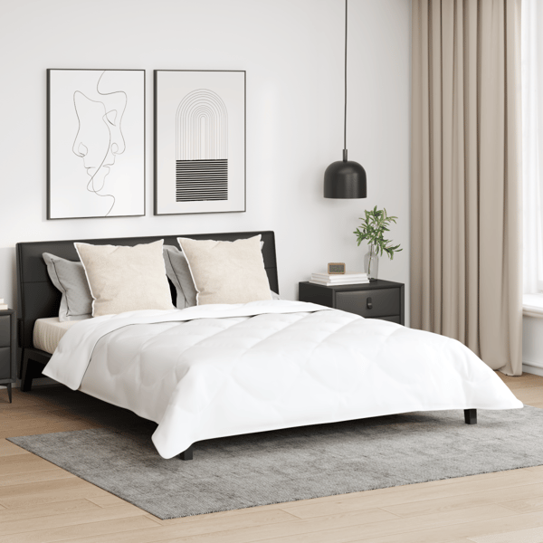 Vinter Täcke med kudde 3 pcs Vit Mikrofiber