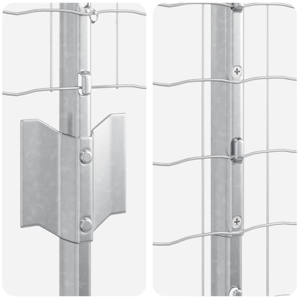 Stängsel med stolpe Silver 1,2 x 25 m Stål