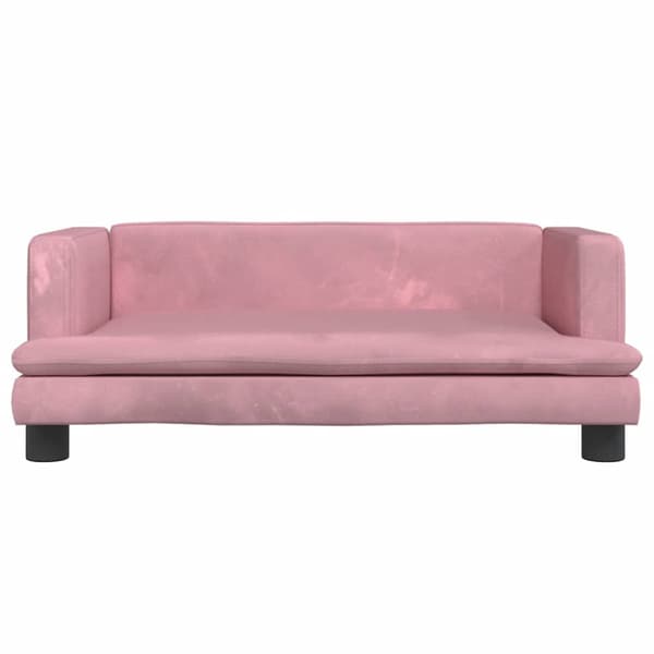 Barnsoffa rosa 80x45x30 cm sammet