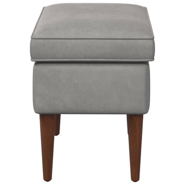 Fotpall Ljusgrå 55 x 35 x 41 cm Sammet