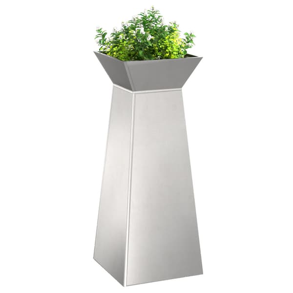 Pelarkrukor 2 pcs Silver 40 x 40 x 100 cm