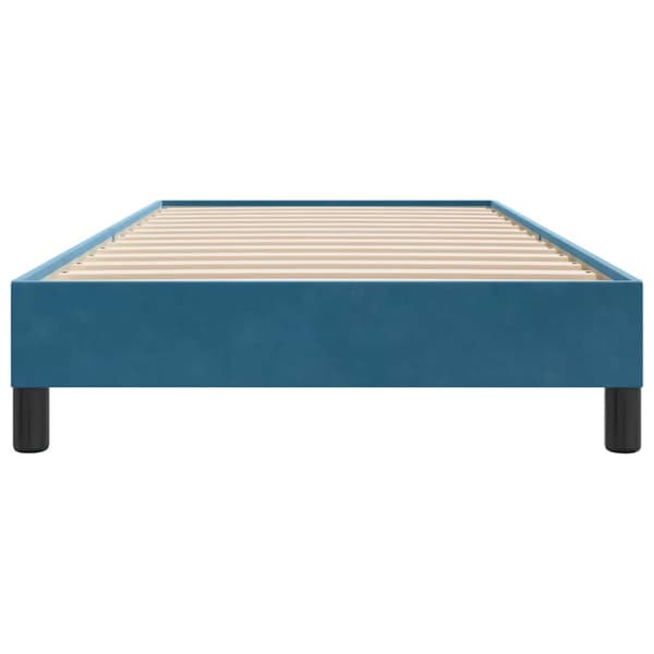 Sängram utan madrass mörkblå 90x210 cm sammet