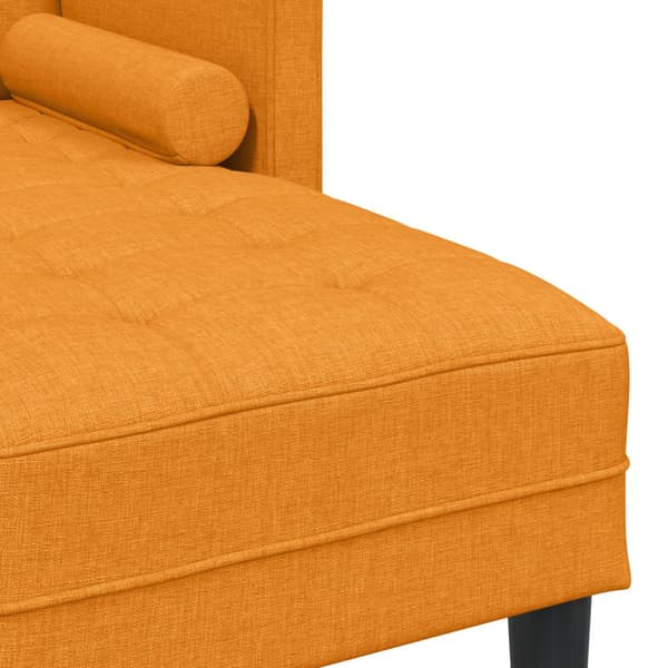 Soffset med kudde 2 pcs Mörkgul Polyester