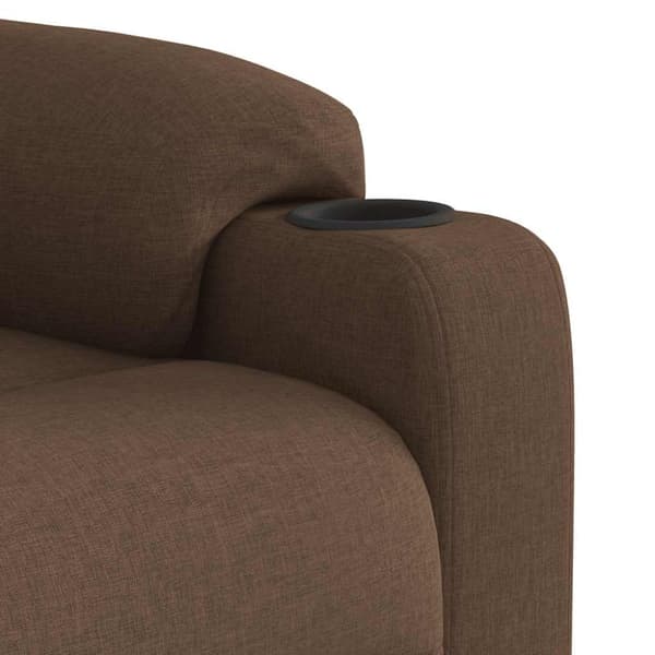 Massagefåtölj brun tyg