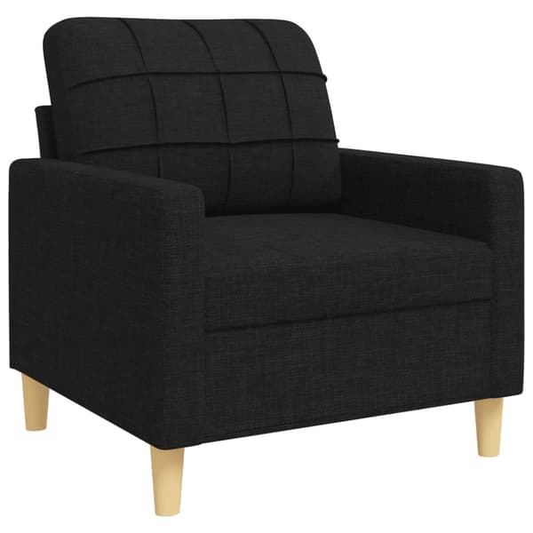 Soffgrupp 3 delar svart tyg