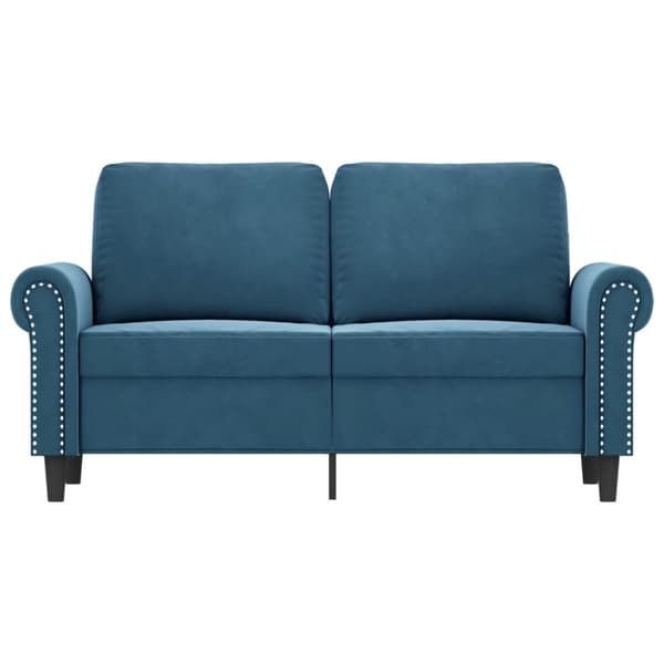 2-sitssoffa blå 120 cm sammet