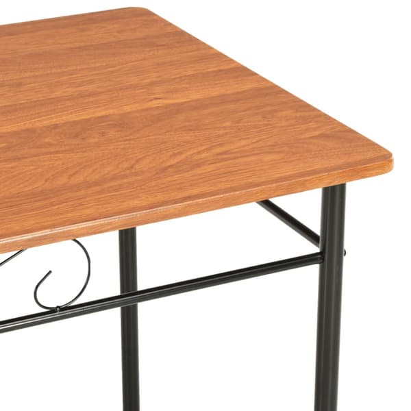 Matgrupp 7 delar MDF och stål brun